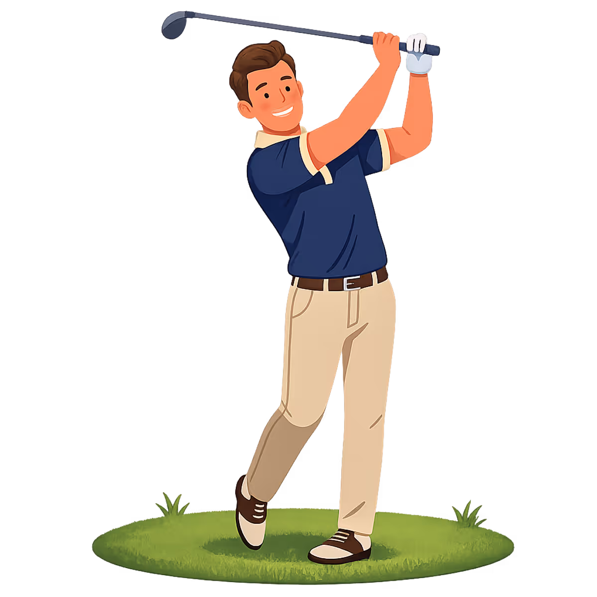 Golf course with live stats and fantasy points overlays